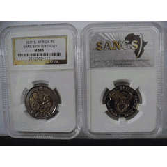 BEAUTIFUL SARB 90th Birthday - SANGS MS 65 -GRADED R5 COIN. RARE - NOT MANY GRADED! * GET YOURS NOW!